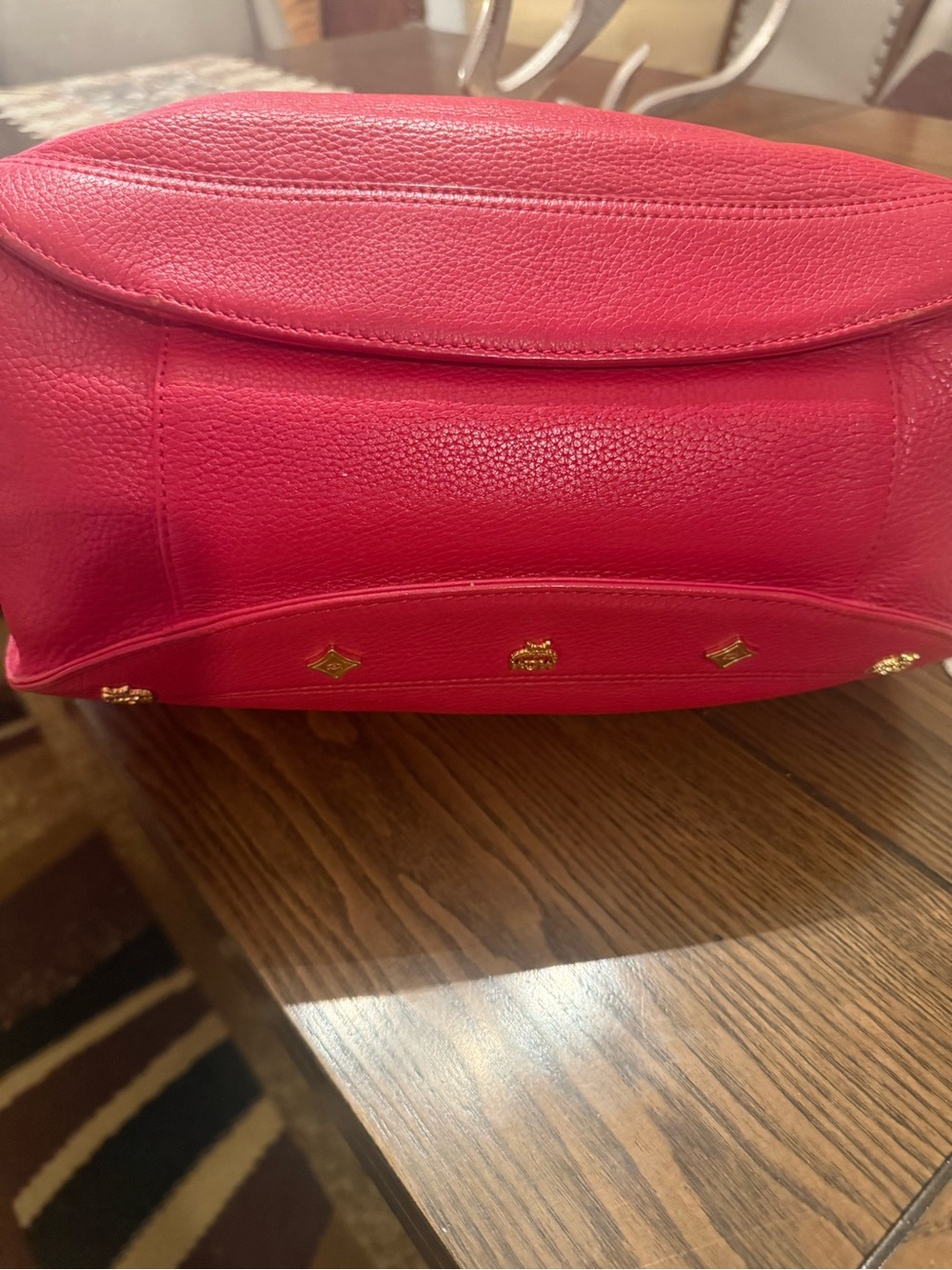 MCM Red Leather Bucket Bag - Picture 4 of 13